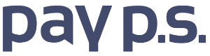 Логотип Payps.ru темно синим и маленькими буквами «pay p.s.»